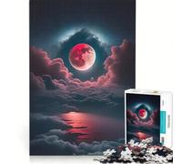 Rompecabezas de 1000 Piezas para Adolescentes: Luna de Sangre Ascendente, Juego Imposible, Interacción Entre Padres e Hijos, Regalo de Juego desafiante 38x26cm