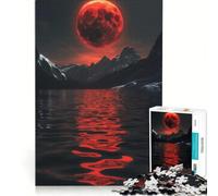 Rompecabezas de 1000 Piezas para Adolescentes: Luna de Sangre Ascendente, Juegos Educativos, Entrena tu Cerebro y Manos, Colección de Artistas, Bellas Artes 38x52cm