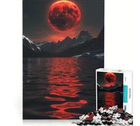 Rompecabezas de 1000 Piezas para Adolescentes: Luna de Sangre Ascendente, Juegos Relajantes, Actividades Divertidas en Casa, Regalos de Cumpleaños Únicos 50x75cm