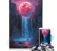 Rompecabezas de 1000 Piezas para Adolescentes, Luna de Sangre Roja, Juegos para Toda la Familia, Mejora la Memoria, con póster y Hoja de Preguntas a Juego 50x75cm