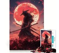Rompecabezas de 1000 Piezas para Adolescentes Luna de Sangre Samurai,Arte de Borde Exacto,Juego de Habilidades Lógicas,Momentos Divertidos y Relajados,Regalo de Arte Navideño 38x26cm