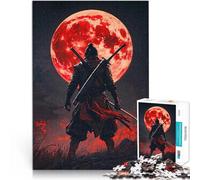 Rompecabezas de 1000 Piezas para Adolescentes Luna de Sangre samurái Juguetes de Juego desafiantes Grandes Regalos y Juguetes 52x38cm
