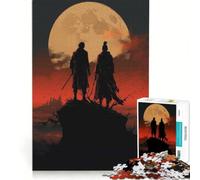 Rompecabezas de 1000 Piezas para Adolescentes, Luna Llena, Saga Samurai, Juegos relajantes, Descompresión Intelectual, Regalos de cumpleaños y únicos 38x52cm