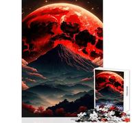 Rompecabezas de 1000 Piezas para Adolescentes Luna Roja Japón Juguete Educativo Grandes Regalos y Juguetes Juegos Divertidos Entrena tu Cerebro y Tus Manos tamaño 50x75cm