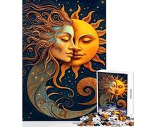 Rompecabezas de 1000 Piezas para Adolescentes Luna y Sol Juegos relajantes para Toda la Familia Juguetes antiestrés Que fortalecen el Amor en Pareja (50x75cm)