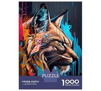 Rompecabezas De 1000 Piezas para Adolescentes Lynx Panorama Set Right 1 Rompecabezas para Adultos Juegos Relajantes Mejora La Memoria Ayuda A Ejercitar El Cerebro 70x50cm/1000pcs