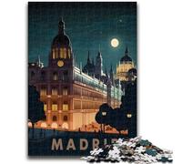 Rompecabezas de 1000 Piezas para Adolescentes, Madrid, España, con póster a Juego y Hoja de Trivia para Mayores de 14 años (50x75cm)