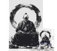 Rompecabezas de 1000 Piezas para Adolescentes Maestro Zen en meditación Juguete Educativo Grandes Regalos y Juguetes Juegos relajantes Que ayudan a ejercitar el Cerebro tamaño 38x26cm