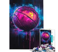 Rompecabezas de 1000 Piezas para Adolescentes Magic Slam Basketball diversión en casa para la diversión Familiar Juego Imposible para Mayores de 14 años Juego de Rompecabezas ofrecido (38x52cm)