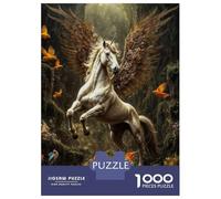 Rompecabezas De 1000 Piezas para Adolescentes Magic Winged Unicorn in Forest Rompecabezas para Adultos Juego Práctico Pero Divertido Y Humorístico Regalos para Reducir El Estrés 70x50cm/1000pcs