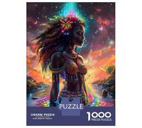 Rompecabezas De 1000 Piezas para Adolescentes Magical Black Girl Rompecabezas para Adultos Juegos Relajantes Vacaciones En Casa Matar El Tiempo 70x50cm/1000pcs