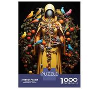 Rompecabezas De 1000 Piezas para Adolescentes Magical Fantasy Artwork with Birds and Fruits Rompecabezas para Adultos Juego Práctico Mejora La Memoria Regalo De Cumpleaños, Regalos, 38x26cm/1000pcs