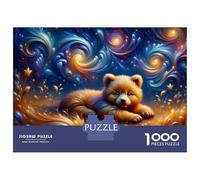 Rompecabezas De 1000 Piezas para Adolescentes Magical Fantasy Bear Cub Artwork Rompecabezas para Adolescentes Juego De Ingenio Una Obra De Arte Diversión En Casa Actividades, 38x26cm/1000pcs