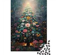 Rompecabezas De 1000 Piezas para Adolescentes Magical Forest Christmas Tree Rompecabezas para Adultos Juguetes De Bricolaje Difícil Difícil Diversión En El Hogar Actividades, 52x38cm/1000pcs