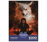 Rompecabezas De 1000 Piezas para Adolescentes Magical Fox Spirit Art Print Rompecabezas para Adultos Juegos Divertidos Decoración Perfecta Regalo De Cumpleaños, Regalos, 70x50cm/1000pcs