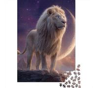 Rompecabezas De 1000 Piezas para Adolescentes Magical Lion Moon Sky Rompecabezas para Adultos Juego De Ingenio Desafío Difícil Cumpleaños 38x26cm/1000pcs