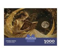 Rompecabezas De 1000 Piezas Para Adolescentes Magical Moonlit Reading Fantasy Art Print Rompecabezas Para Adolescentes Juguetes Antiestrés Regalos Para Mujeres Regalos Para Reducir El Estrés 70x50cm/1