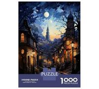 Rompecabezas De 1000 Piezas para Adolescentes Magical Night Townscape Rompecabezas para Adultos Juegos Relajantes Alivia El Estrés Diversión En Casa Actividades, 52x38cm/1000pcs