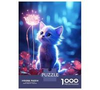 Rompecabezas De 1000 Piezas para Adolescentes Magical White Cat Rompecabezas para Adultos Juegos Familiares Difícil Difícil Cumpleaños Y Navidad 38x26cm/1000pcs