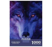 Rompecabezas De 1000 Piezas para Adolescentes Magical Wolf Portrait Rompecabezas para Adultos Juego De Ingenio Análisis Y Lógica Actividades Divertidas En Casa, 70x50cm/1000pcs