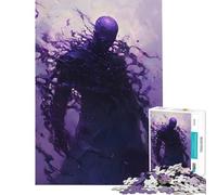 Rompecabezas de 1000 Piezas para Adolescentes Mago Arcano Figura de Sombra Púrpura Difícil y desafiante Decoración Juegos educativos para Mayores de 14 años 38x52cm