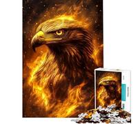 Rompecabezas de 1000 Piezas para Adolescentes Majestad del Águila Llameante Juego de ingenio para Adultos Corte de precisión difícil y desafiante (tamaño 50x75cm)