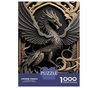 Rompecabezas De 1000 Piezas para Adolescentes Majestic Dragon Monarch Rompecabezas para Adultos Juguete Decoración De Pared Decoración De Pared Juego Desafiante Regalos 52x38cm/1000pcs