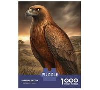 Rompecabezas De 1000 Piezas para Adolescentes Majestic Golden Eagle Portrait Rompecabezas Juegos Relajantes Regalos para Mujeres Cumpleaños 38x26cm/1000pcs