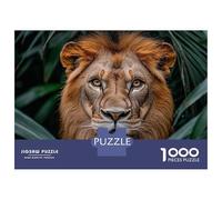 Rompecabezas De 1000 Piezas Para Adolescentes Majestic Lion Portrait in Lush Foliage Rompecabezas Para Adolescentes Juego Práctico Desafío Difícil Oferta Como Regalo Para Toda La Familia 38x26cm/1000p