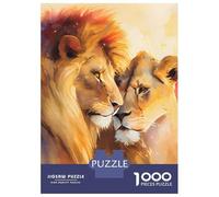 Rompecabezas De 1000 Piezas para Adolescentes Majestic Love Lion Couple Rompecabezas para Adultos Juegos Divertidos Regalos para Mujeres Desafiantes De Completar 52x38cm/1000pcs