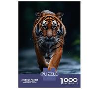 Rompecabezas De 1000 Piezas para Adolescentes Majestic Tiger Walking Forward Rompecabezas para Adultos Juegos Divertidos Regalos para Mujeres Desafiantes De Completar 38x26cm/1000pcs