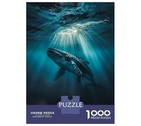 Rompecabezas De 1000 Piezas para Adolescentes Majestic Whale Depths Rompecabezas para Adultos Juegos Familiares Regalos para Mujeres Cumpleaños 52x38cm/1000pcs