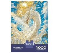 Rompecabezas De 1000 Piezas para Adolescentes Majestic White Dragon Fantasy Rompecabezas para Adolescentes Juguetes Antiestrés Difícil Gran Regalo para Jugar 70x50cm/1000pcs