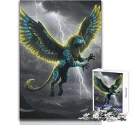 Rompecabezas de 1000 Piezas para Adolescentes, majestuoso Grifo en un Cielo tormentoso, Ideal para un rato de Relax, Juguete Troquelado de precisión Fina, tamaño 50x75cm