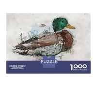Rompecabezas De 1000 Piezas para Adolescentes Mallard Duck Rompecabezas para Adultos Decoración De Pared De Juguete Mejora La Memoria Regalos Y Cumpleaños Únicos 52x38cm/1000pcs