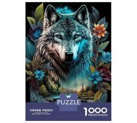 Rompecabezas De 1000 Piezas para Adolescentes Mandala Jungle Wolf Rompecabezas para Adultos Juegos De Relajación Ensamblaje De Patrones Diversión En Casa Actividades, 38x26cm/1000pcs