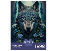 Rompecabezas De 1000 Piezas para Adolescentes Mandala Wolf in Jungle Rompecabezas para Adultos Juegos Relajantes Ensamblaje De Patrones Regalos De Cumpleaños Y Únicos 38x26cm/1000pcs