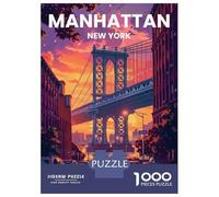 Rompecabezas De 1000 Piezas para Adolescentes Manhattan District Rompecabezas Juegos Divertidos para La Diversión Familiar Oferta como Regalos para Toda La Familia 70x50cm/1000pcs