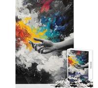 Rompecabezas de 1000 Piezas para Adolescentes Mano Que Busca el Color Juego Educativo para Mejorar la Memoria Juguete Educativo para desestresar el intelecto (38x52cm)