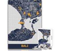 Rompecabezas de 1000 Piezas para Adolescentes, Mapa de Bali, Juguetes, Juegos educativos, Regalo de cumpleaños, Regalo de Amigo Secreto, tamaño 50x75cm