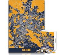 Rompecabezas de 1000 Piezas para Adolescentes, Mapa de Roma, Juego desafiante, Juguetes, decoración del hogar, Regalos de Amigo Secreto, tamaño 38x52cm