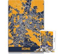 Rompecabezas de 1000 Piezas para Adolescentes, Mapa de Roma, Juguetes, Juegos educativos, Regalo de cumpleaños, Regalo de Amigo Secreto, tamaño 50x75cm