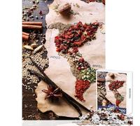 Rompecabezas de 1000 Piezas para Adolescentes Mapa del Mundo Hecho con Materiales educativos Juego para Mejorar la Memoria Juguete Decorativo para Pared cumpleaños (50x75cm)