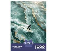 Rompecabezas De 1000 Piezas para Adolescentes Marbel Gold Gilded Surf Rompecabezas para Adultos Juego De Ingenio Una Obra De Arte Gran Regalo para Jugar 38x26cm/1000pcs