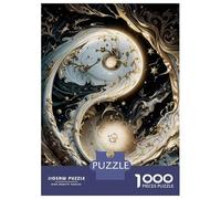 Rompecabezas De 1000 Piezas para Adolescentes Marble Yin and Yang Rompecabezas para Adolescentes Juego De Ingenio Regalos para Mujeres Actividades Divertidas En Casa 52x38cm/1000pcs