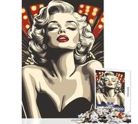 Rompecabezas de 1000 Piezas para Adolescentes Marilyn Monroe Arte Pop Juguete Educativo Regalo de Amigo Secreto Juego de ingenio Ayuda a ejercitar el Cerebro tamaño 38x52cm