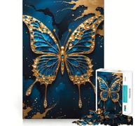Rompecabezas de 1000 Piezas para Adolescentes,Mariposa,Arte Kintsugi,Juego de Bordes limpios,Juguete de Desarrollo cognitivo,Juego de Entretenimiento,decoración navideña,Regalo (38x26cm)