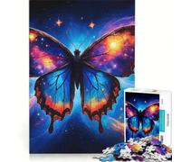 Rompecabezas de 1000 Piezas para Adolescentes: Mariposa Cósmica Juegos Divertidos para ejercitar la Mente y Las Manos, y para Fortalecer el Amor en Pareja 38x26cm