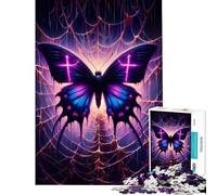 Rompecabezas de 1000 Piezas para Adolescentes Mariposa Espeluznante un Reto para completar decoración Juegos relajantes para Mayores de 14 años (38x26cm)