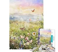 Rompecabezas de 1000 Piezas para Adolescentes Mariposas y Flores Juego Educativo Juguetes didácticos Regalo Ideal para Aprender a Hacer Arte Corte de precisión (Tamaño 38x52cm)